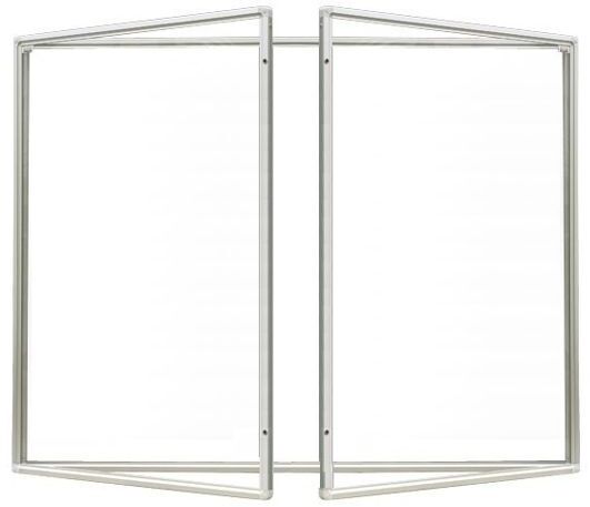 Gablota suchościeralno-magnetyczna 2x3, w ramie aluminiowej, 180x120cm