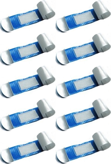 10x Plastry wykrywalne Prohaccp, 72 x 25 mm,100 sztuk, niebieski