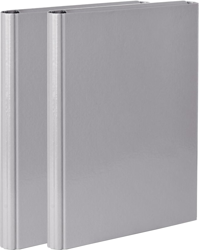 2x teczka skrzydłowa VauPe, A4, 40mm, na rzep, szary