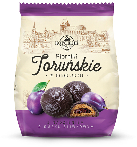 Pierniki Nadziewane Kopernik Toruńskie, o smaku śliwkowym w czekoladzie, 150g