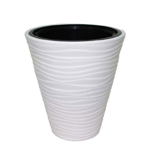 1 buc, Set de mască și ghiveci Sahara Dunes, alb, 30 cm - : Mod de ambalare: 1 buc