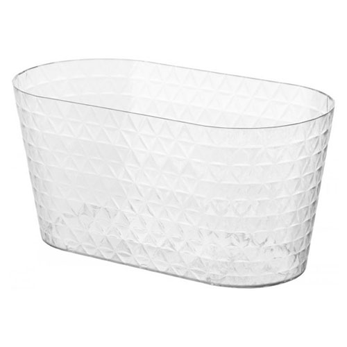 1 buc, Mască de ghiveci transparentă Diamond Petit box, incolor, 23 cm - : Mod de ambalare: 1 buc