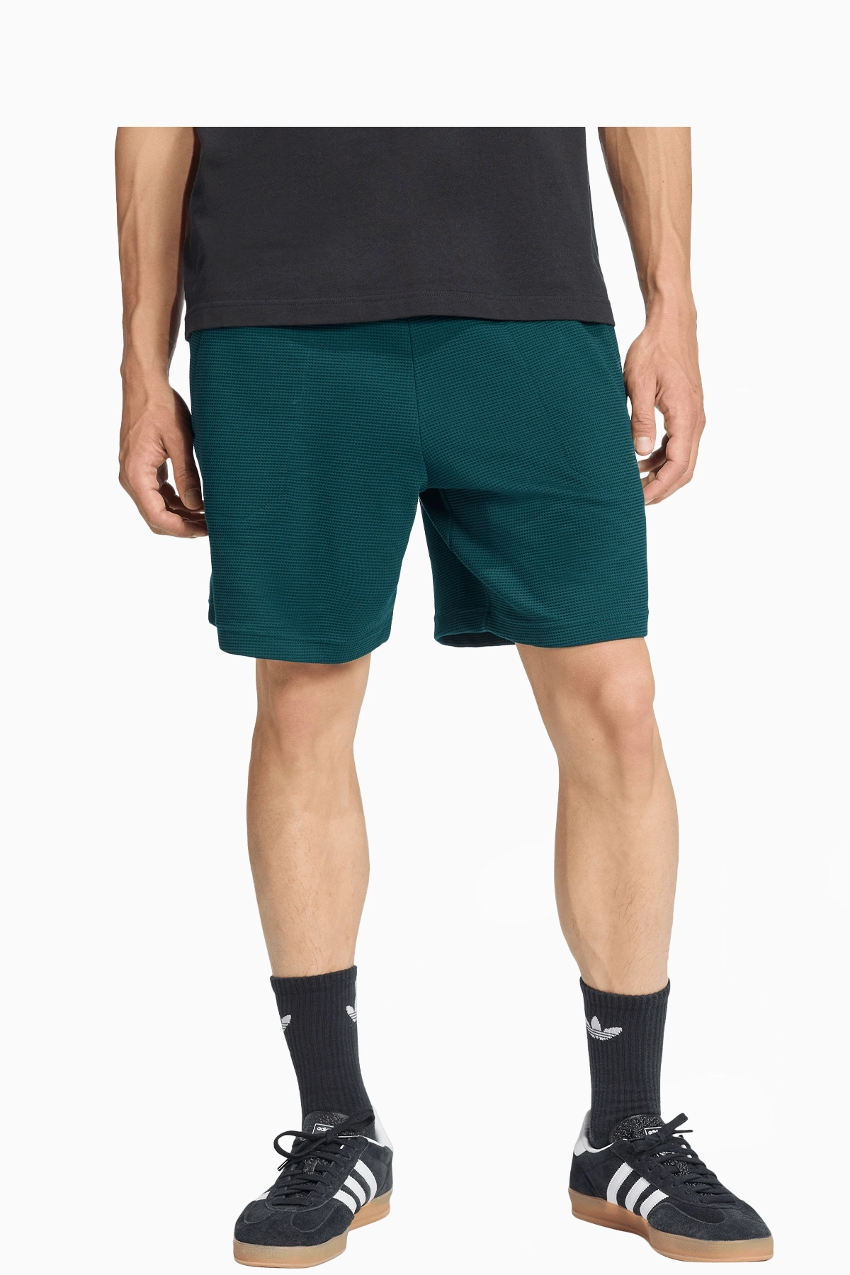 Spodenki adidas Essentials Trefoil Waffle - Zielony