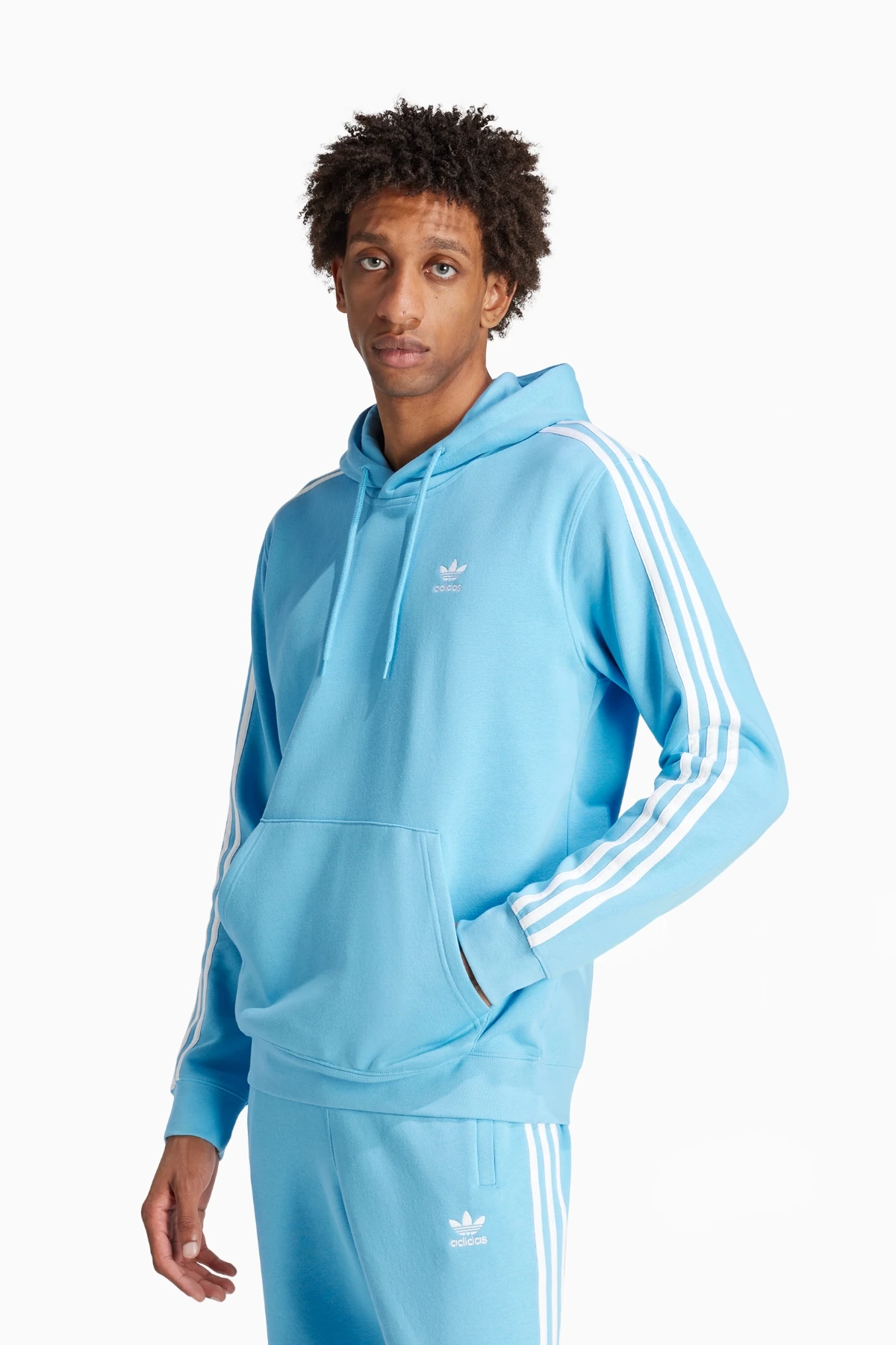 Bluza z kapturem adidas Adicolor Classics 3-S - Błękitny