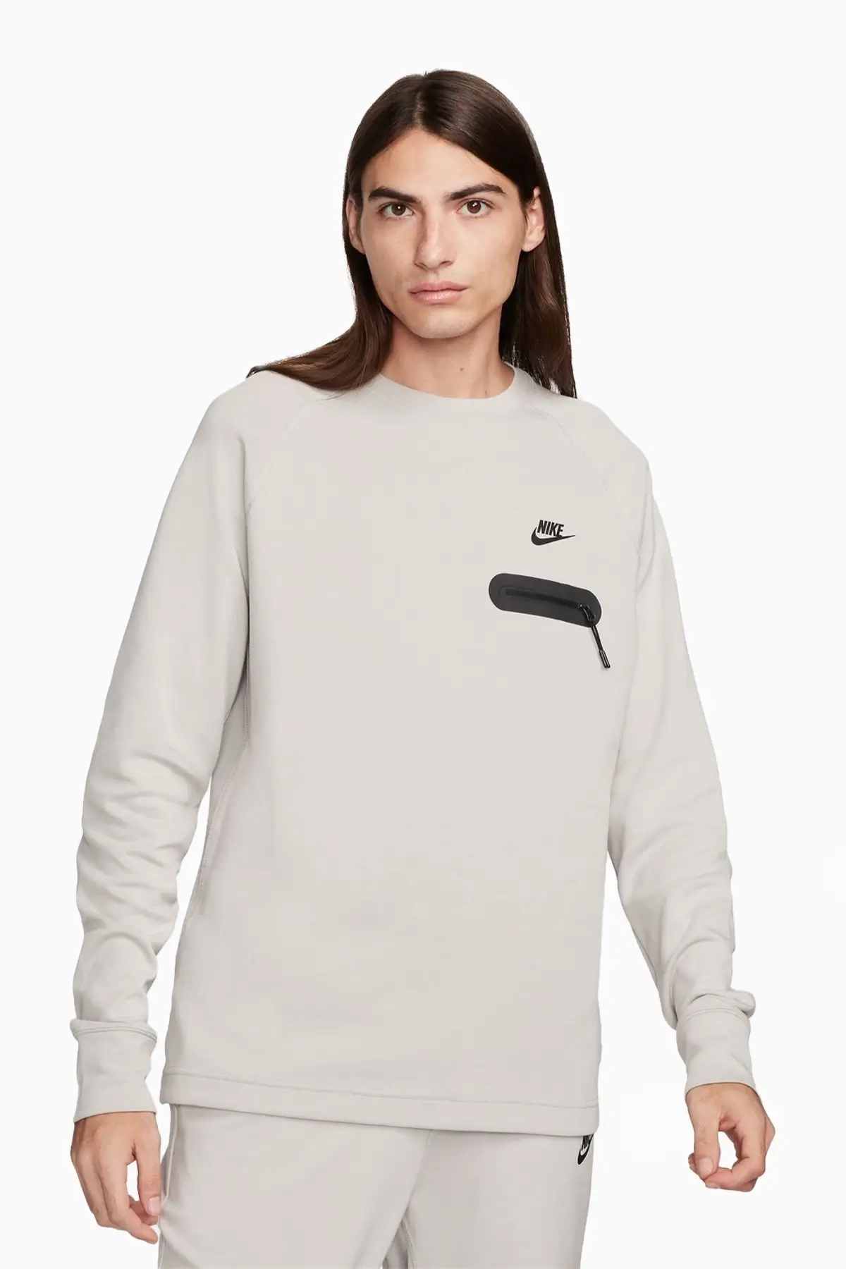 Koszulka z długim rękawem Nike Tech Fleece Lightweight - Szary