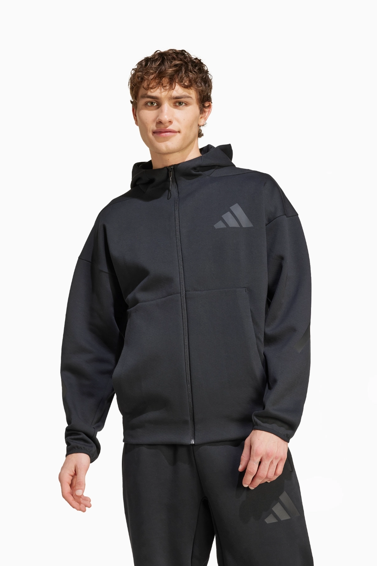 Bluza z kapturem adidas Z.N.E. Full-Zip - Czarny