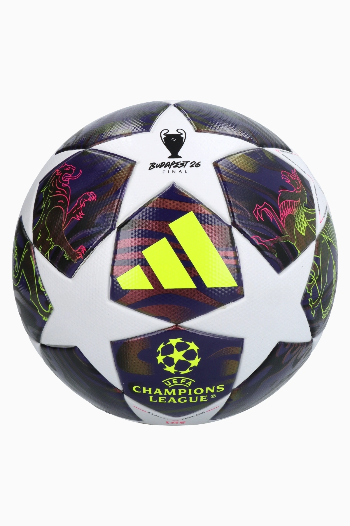 Piłka adidas UCL League J350 25/26 Final rozmiar 5 - Fioletowy