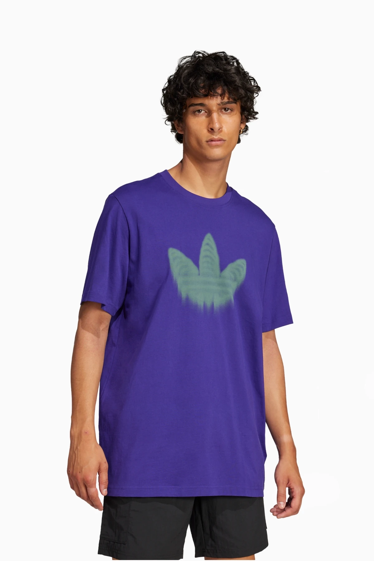 Koszulka adidas Skeleton Trefoil Tee - Fioletowy