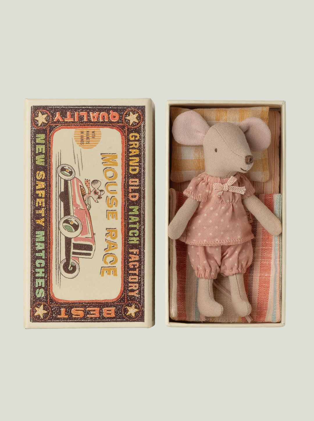 MAILEG Duża siostra myszka w pudełku zapałek