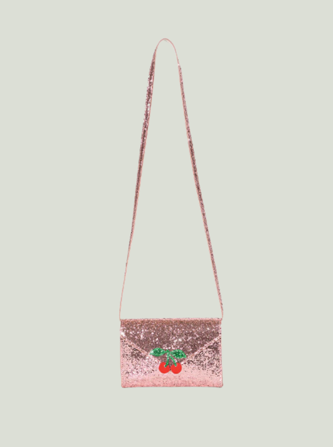 TORBA NA RAMIĘ LOVE LETTER BAG PINK GLITTER Konges Sløjd