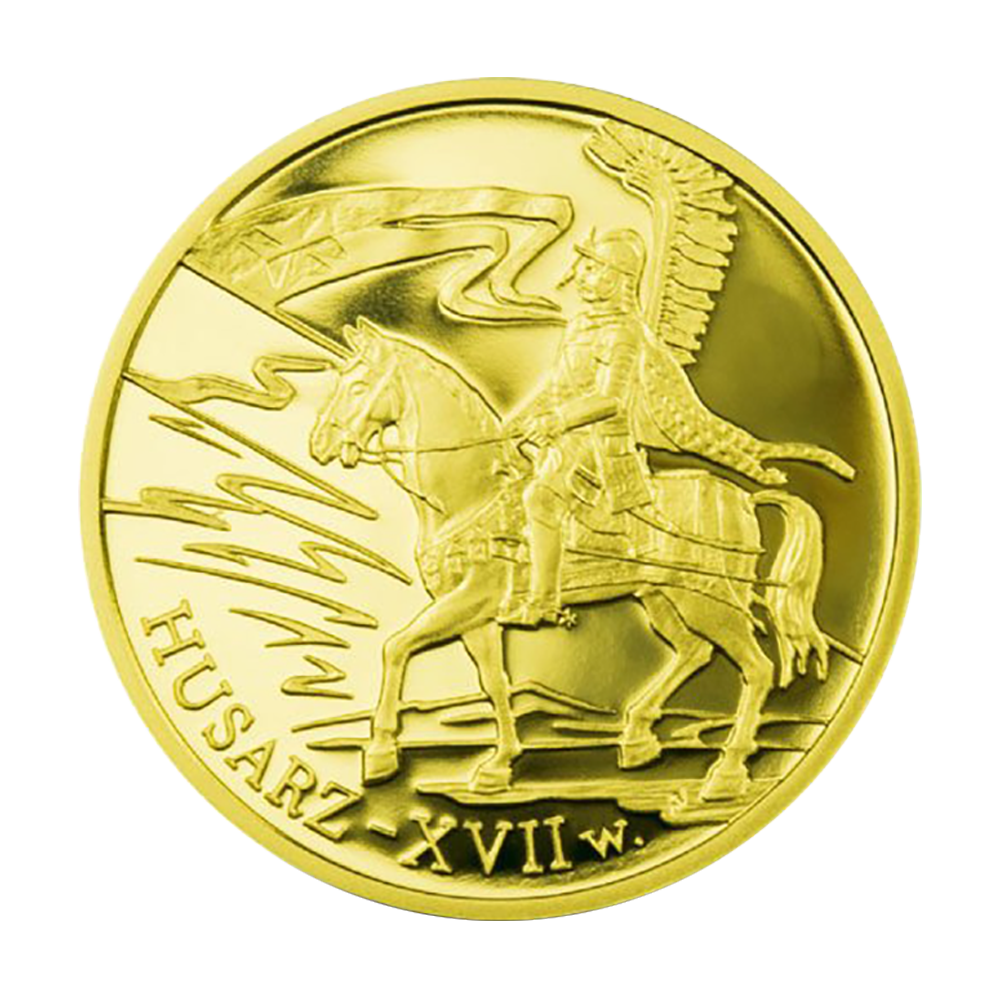 Złota moneta 200 zł Historia Jazdy Polskiej: Husarz XVII wiek 2009 - wysyłka 24 h! - Mennica Skarbowa