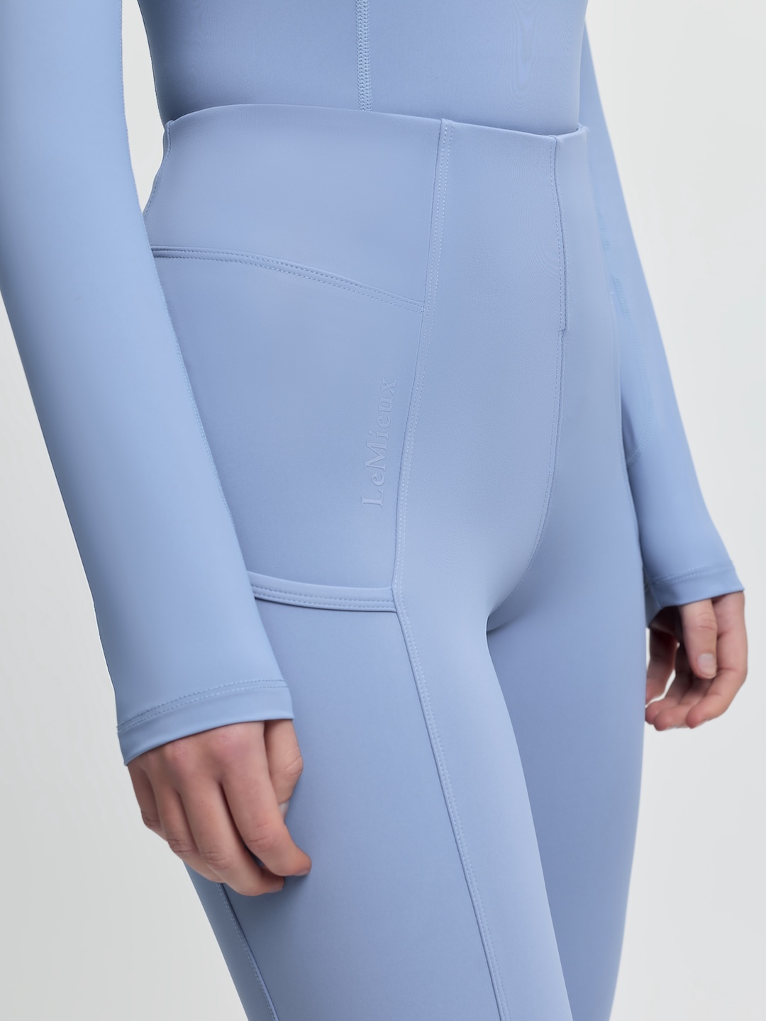 LeMieux legginsy jeździeckie Naomi Powder Blue