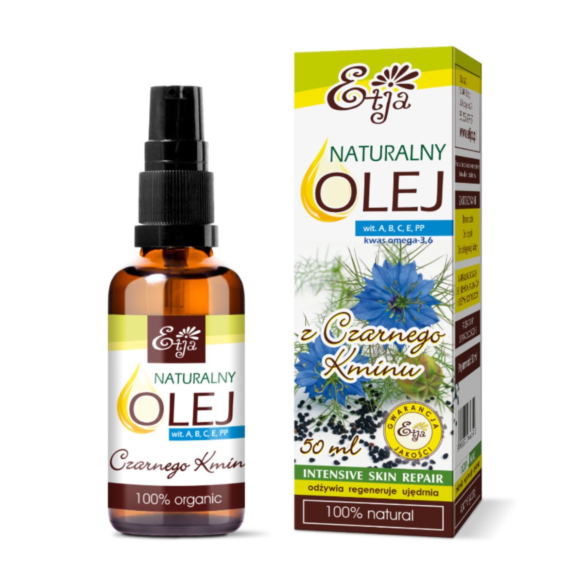 Etja - naturalny olejek z czarnego kminu, 50 ml