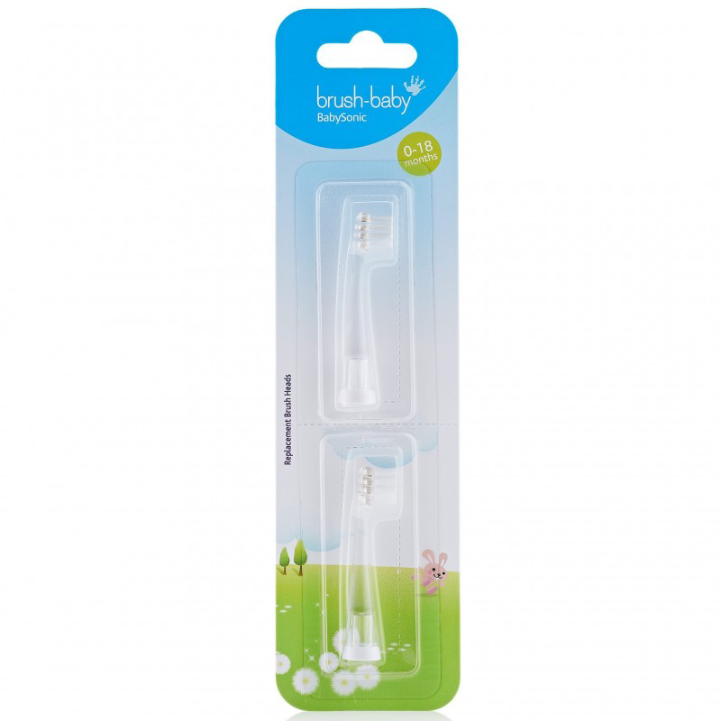 Brush-baby - babysonic, końcówka do szczoteczki sonicznej, 0-18m, 2 sztuki