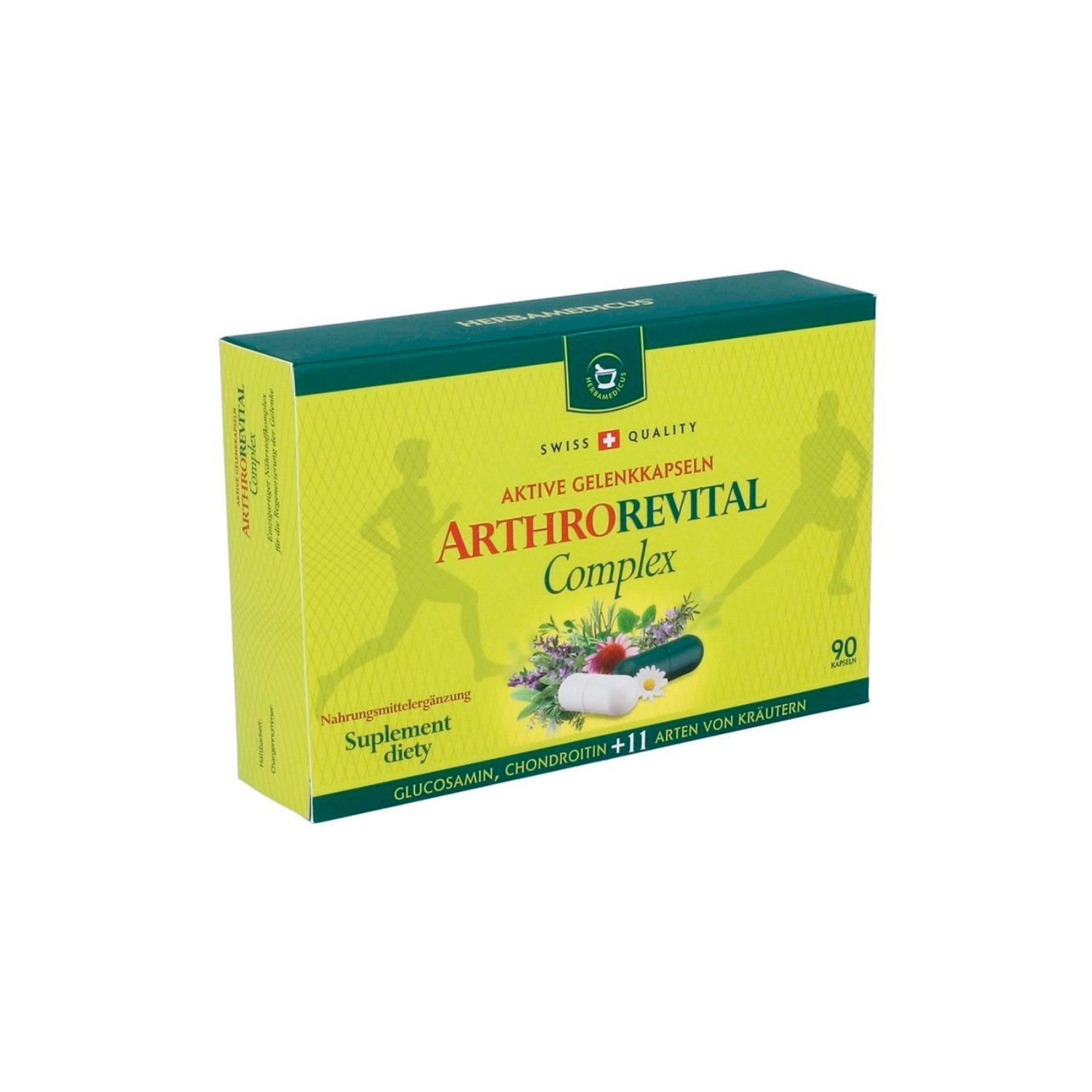 Herbamedicus - arthrorevital complex, wsparcie układu stawowego i krwionośnego, 90 kapsułek