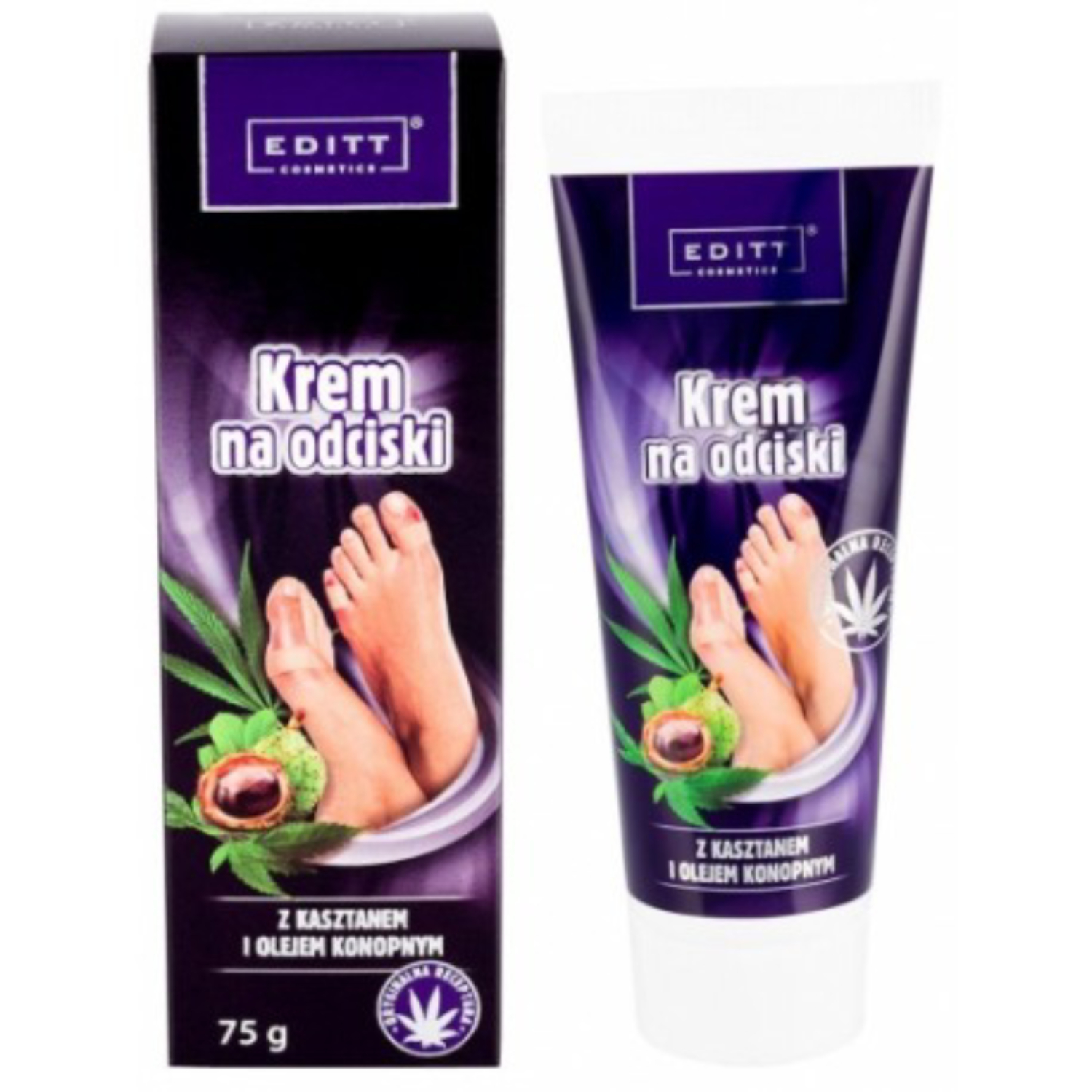 Editt - krem na odciski z kasztanem i olejem konopnym, 75 g