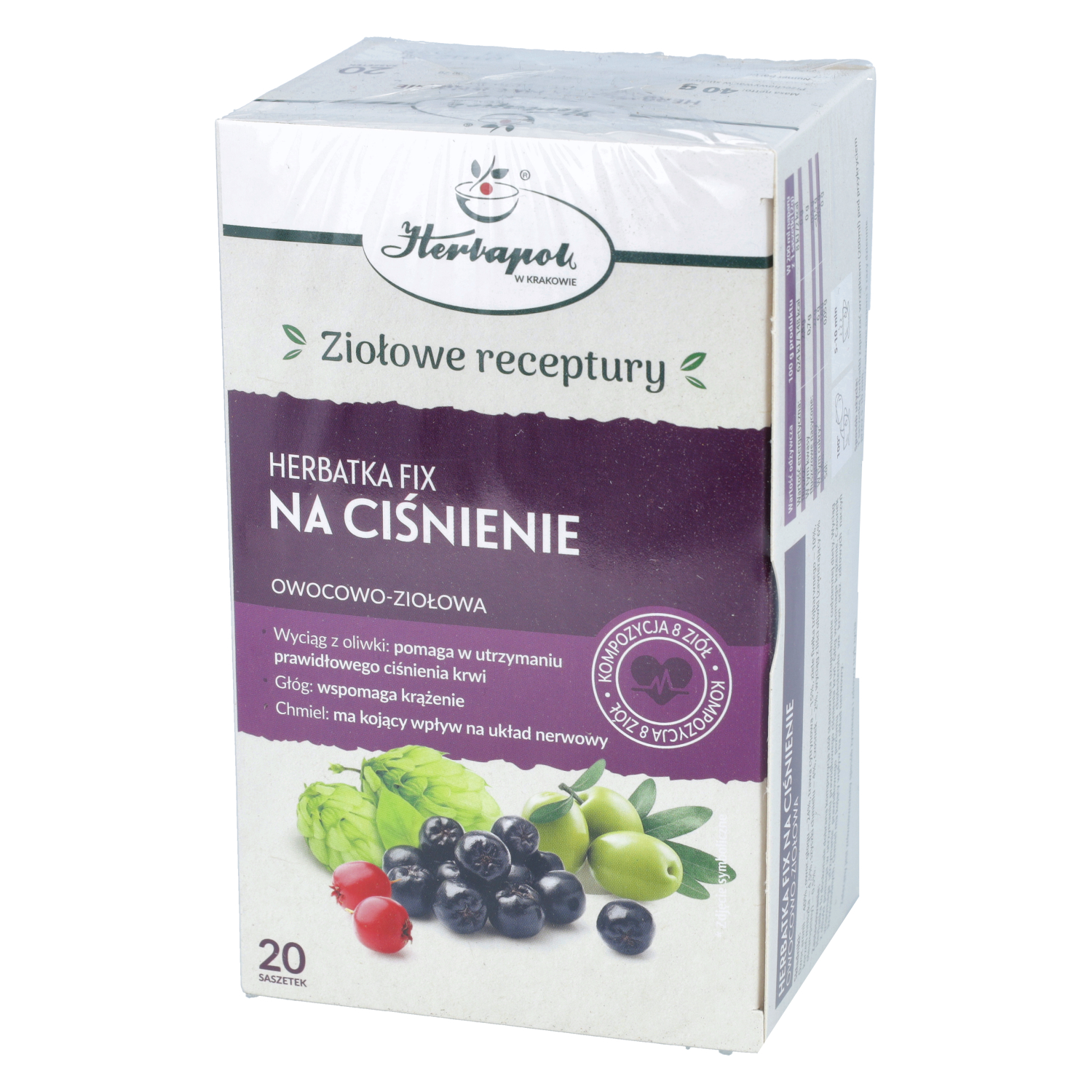 Herbatka fix na ciśnienie owocowo-ziołowa - saszetki, 20 sztuk