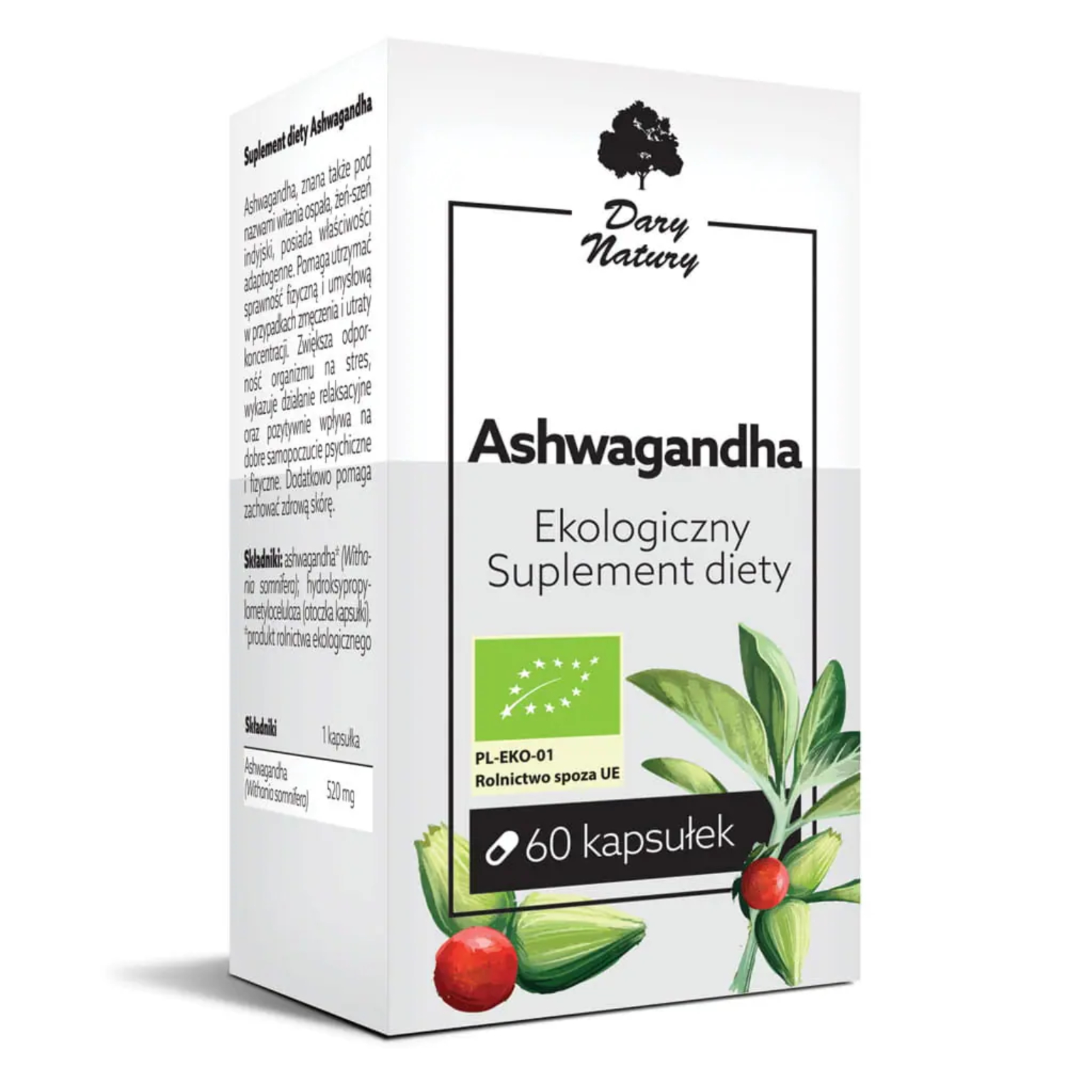 Dary natury ashwagandha, 60 kapsułek