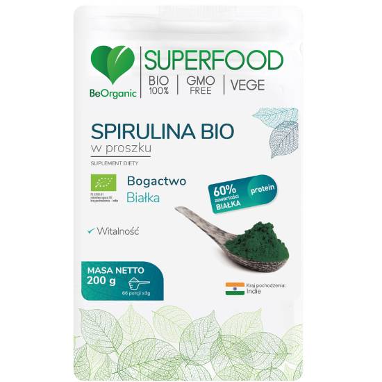 Beorganic spirulina bio w proszku, 200 g