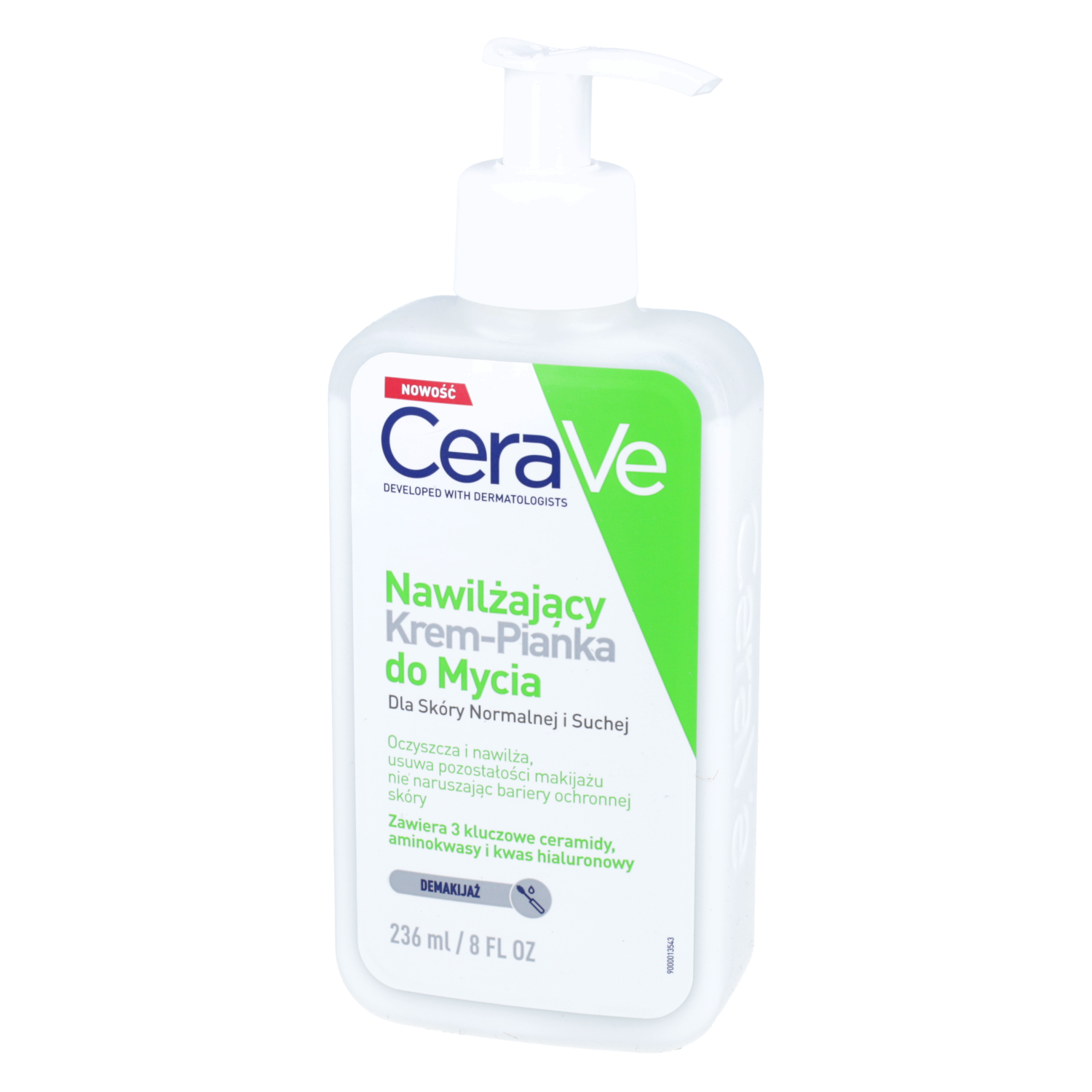 Cerave - nawilżający krem w piance do demakijażu, 236 ml