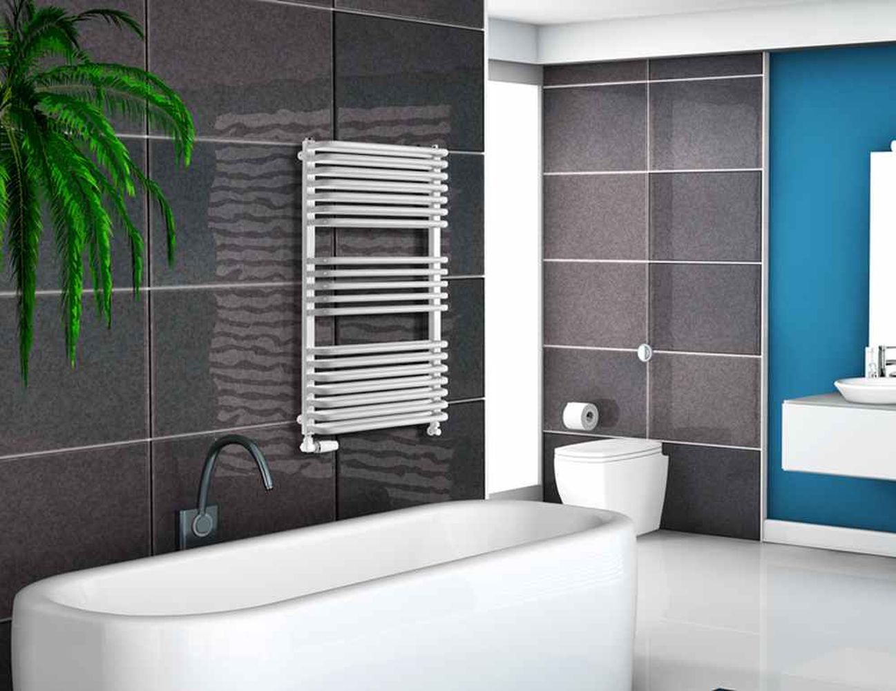 Luxrad Salto Max grzejnik łazienkowy dekoracyjny 60x53 cm biały SAM060005309003