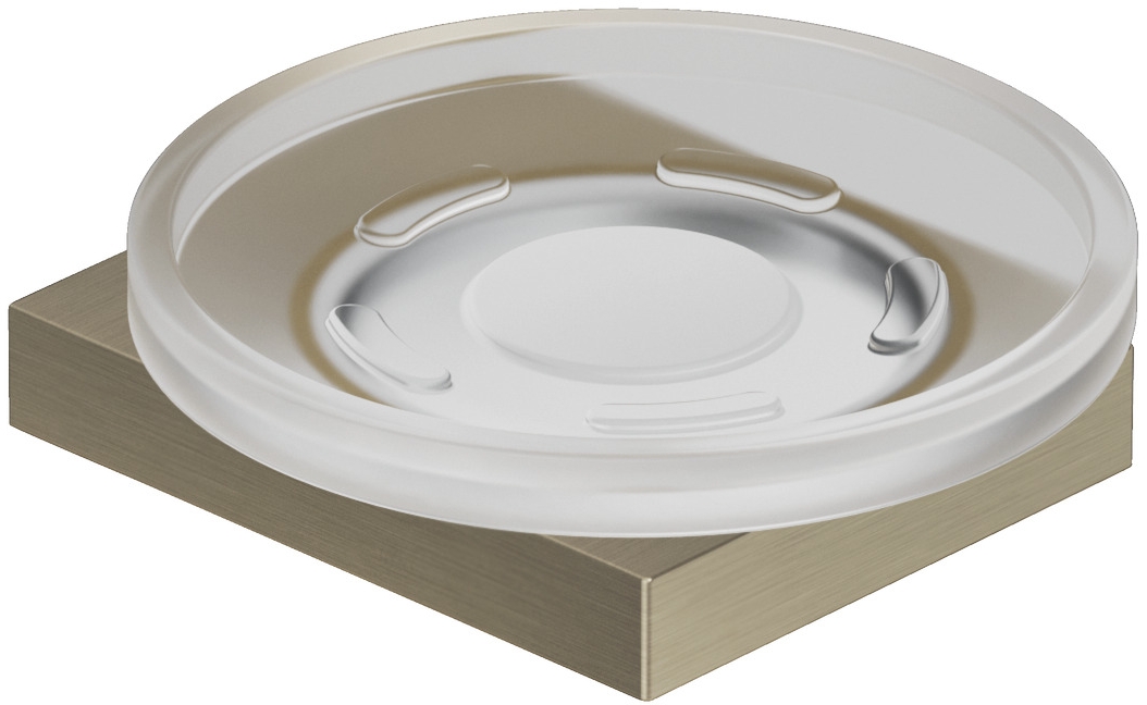 Kludi Vela C mydelniczka ścienna nikiel szczotkowany-biały mat 31985N5