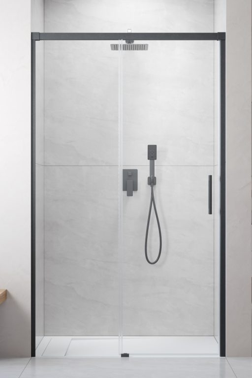 Radaway Idea Brushed GunMetal DWJ drzwi prysznicowe 160 cm rozsuwane GunMetal szczotkowany/szkło przezroczyste 387020-92-01L
