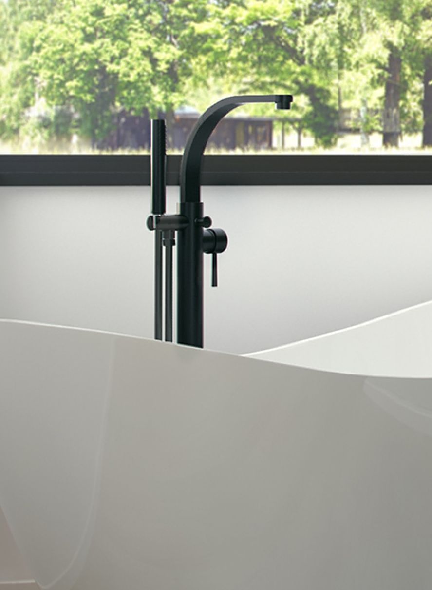 Besco Decco II bateria wannowo-prysznicowa wolnostojąca grafit BW-DII-GR