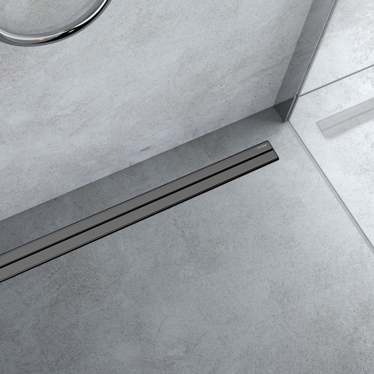 Oltens Langan Slim maskownica odpływu liniowego 80 cm grafit 30019400 - Wysyłka w 24h