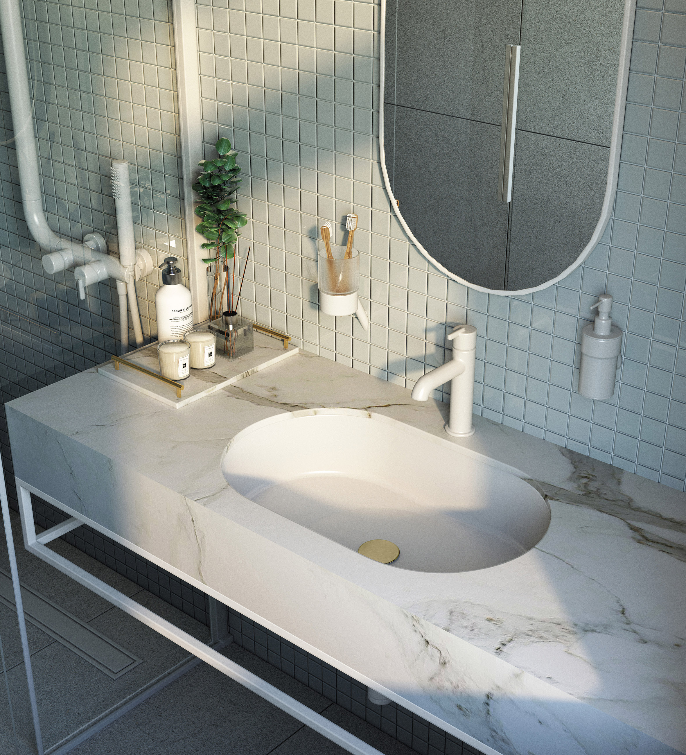 Deante Silia bateria umywalkowa stojąca biała BQS_A20M - Wysyłka w 24h