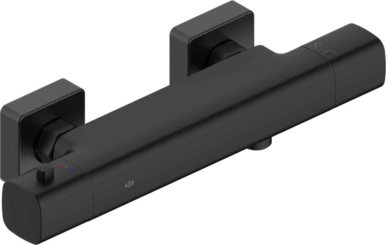 KFA Armatura Malaga Black bateria prysznicowa ścienna termostatyczna czarna 5756-010-81 - Wysyłka w 24h