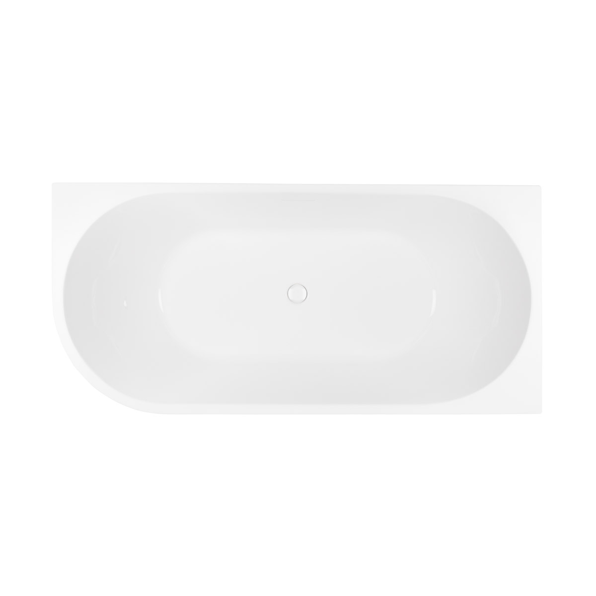 Zestaw Oltens Delva wanna wolnostojąca 150x75 cm narożna prawa z pokrywą korka biały (11006000, 09002000) - Wysyłka w 24h