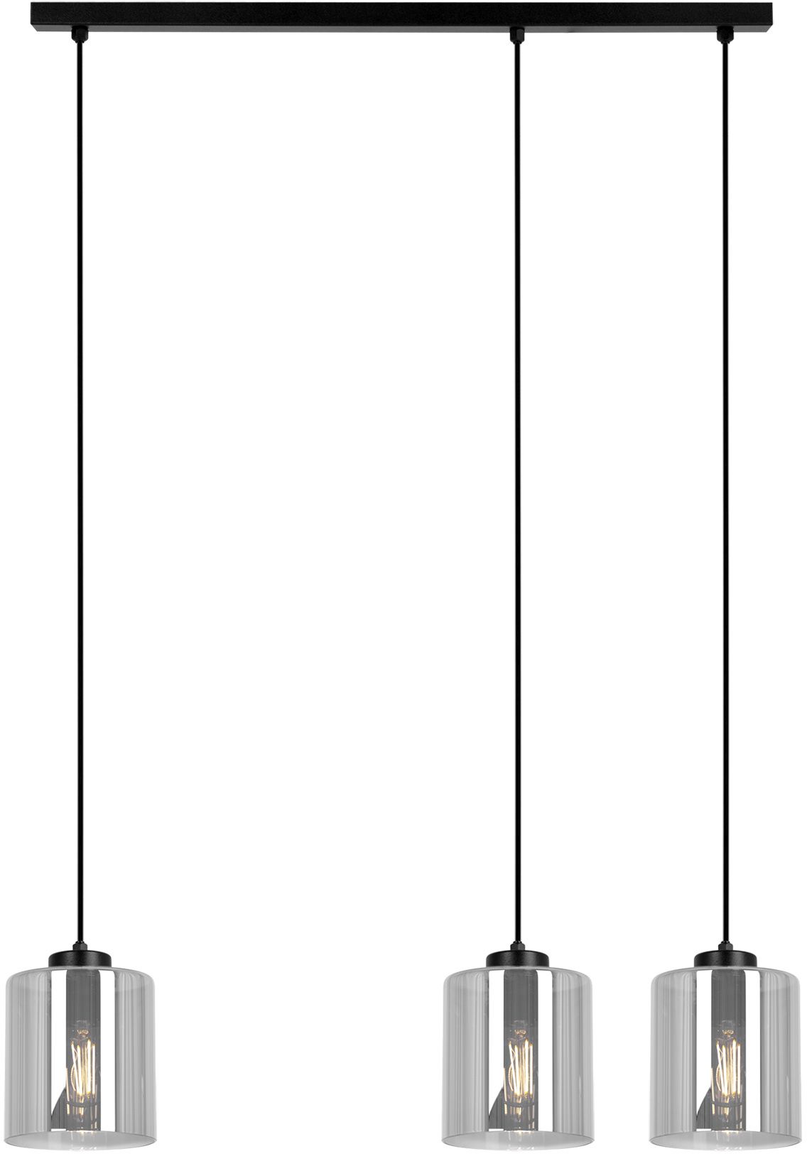 Kaja Miri lampa wisząca 3x15 W czarna-grafitowa K-5575