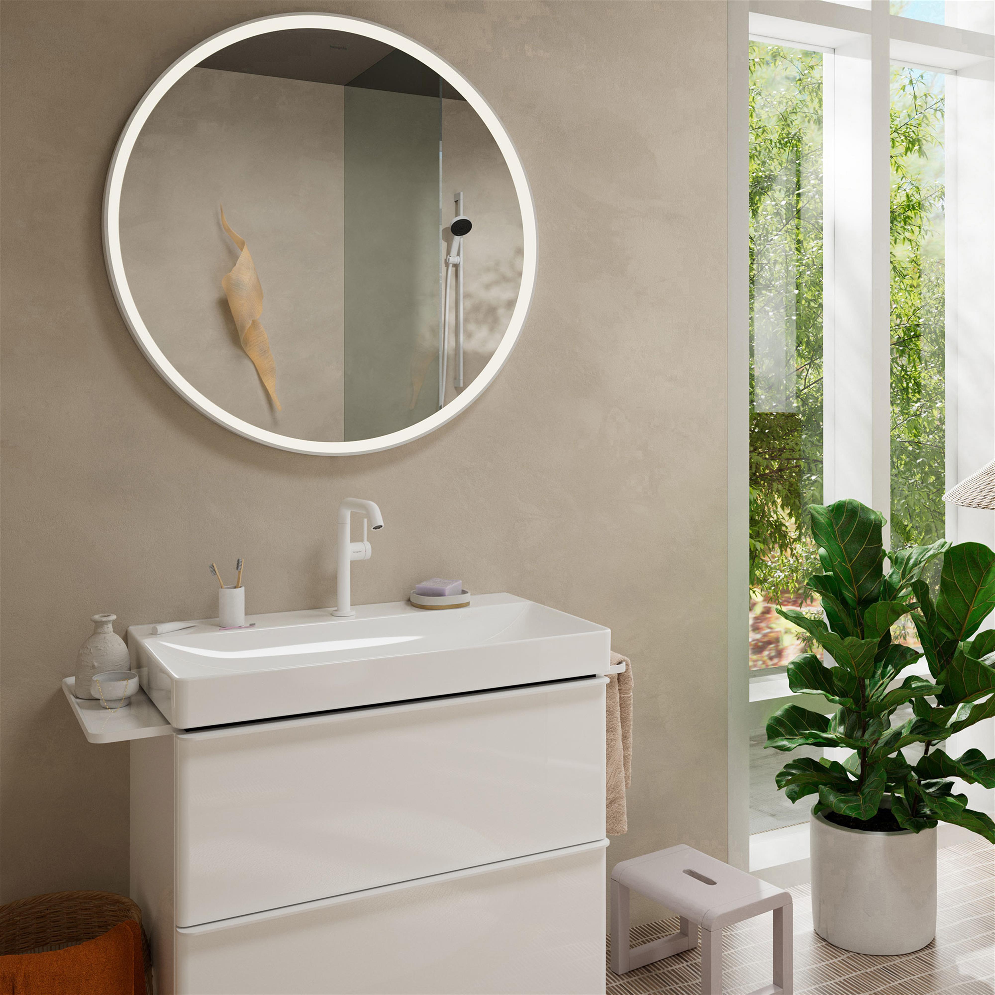 Hansgrohe Tecturis S bateria umywalkowa stojąca biały mat 73360700