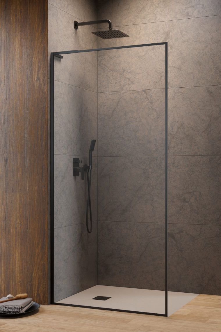 Radaway Modo F SL Brushed Gunmetal II ścianka prysznicowa 100 cm gunmetal szczotkowany/szkło przezroczyste 10419104-92-01L