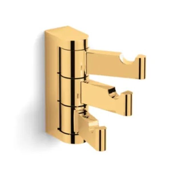 Stella Milano haczyk na ręcznik potrójny złoty połysk 12.330-G - Wysyłka w 24h