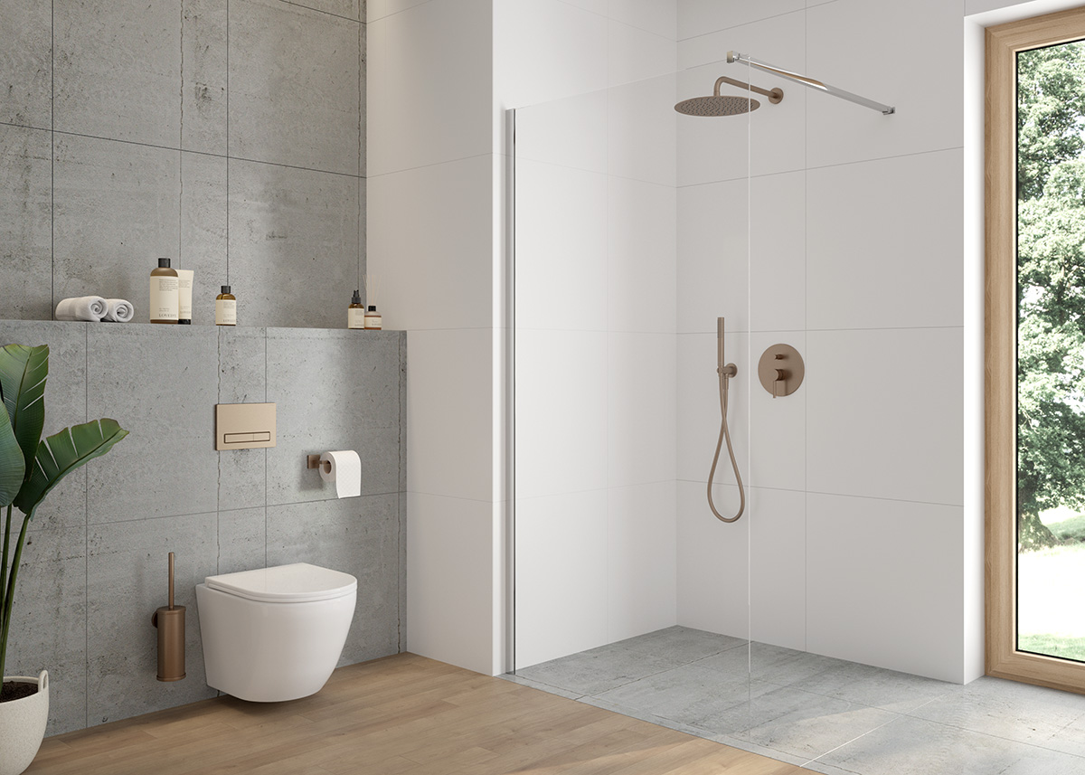 Oltens Gulfoss szczotka toaletowa ścienna miedź szczotkowana 82100610 - Wysyłka w 24h