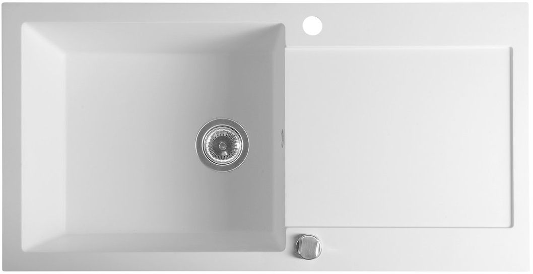 Sapho zlewozmywak granitowy 97x50 cm biały GR1611