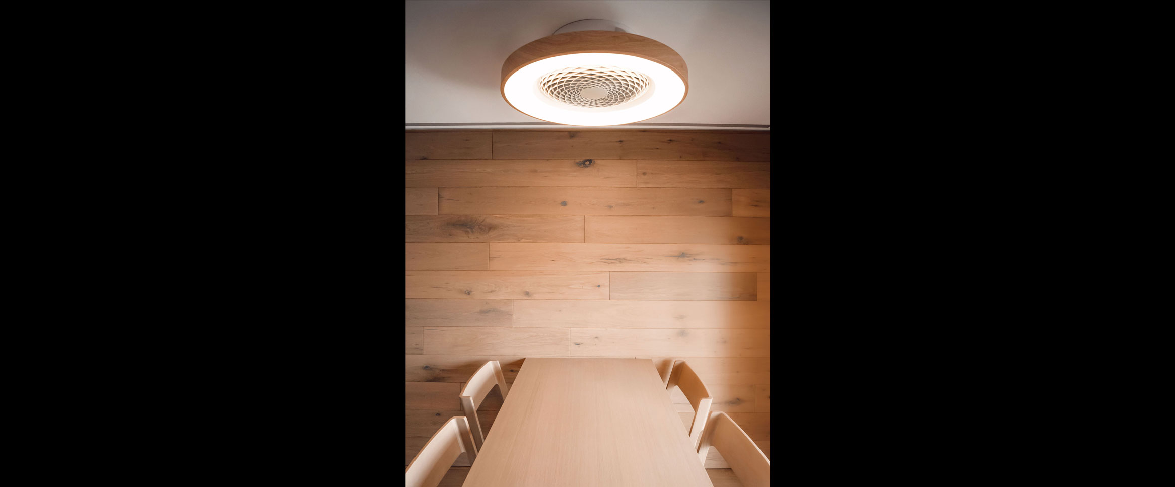 Mantra Tibet plafon 1x70W LED z wentylatorem biały/drewno 7126