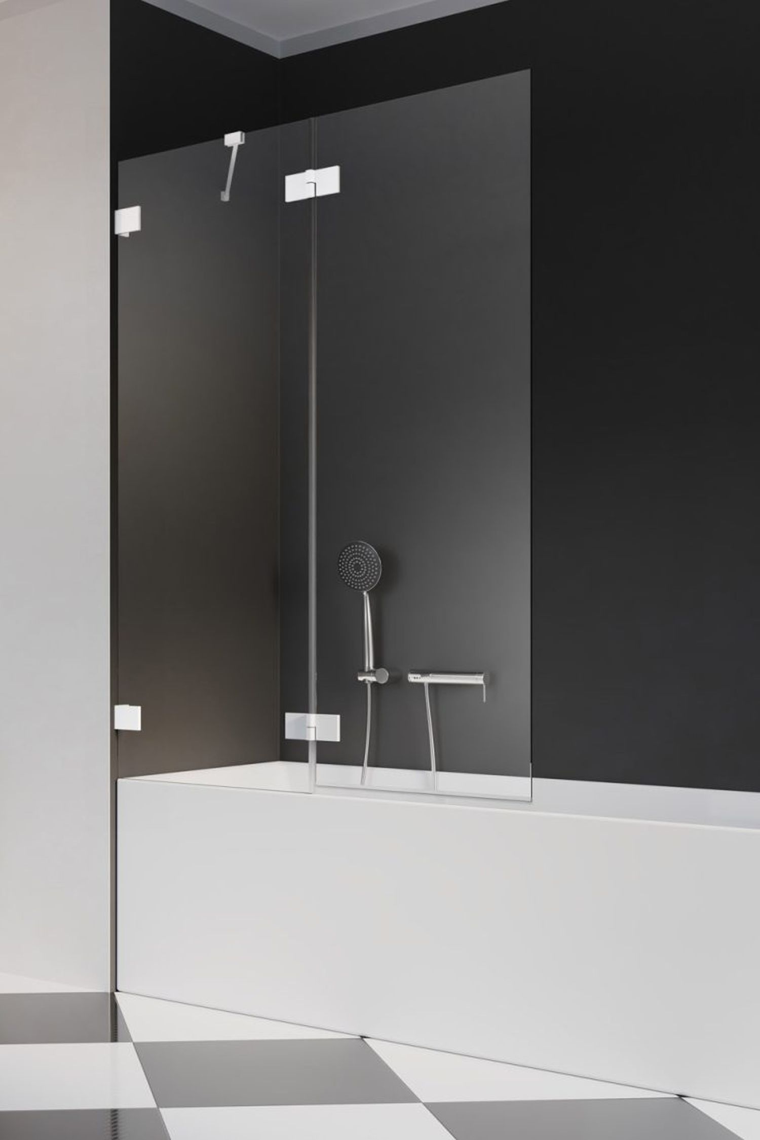 Radaway Essenza Pro White PND II parawan nawannowy 110 cm lewy biały mat/szkło przezroczyste 10102110-04-01L