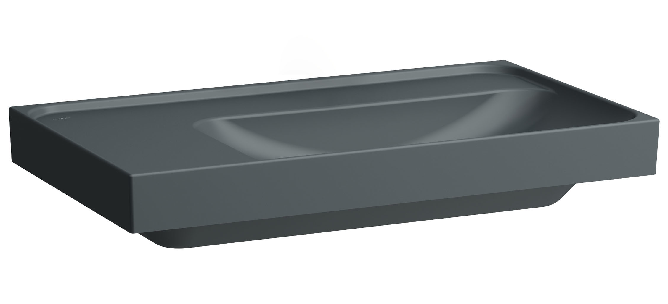 Laufen Meda umywalka 80x46 cm prostokątna ścienna-meblowa grafit mat H8171157581091