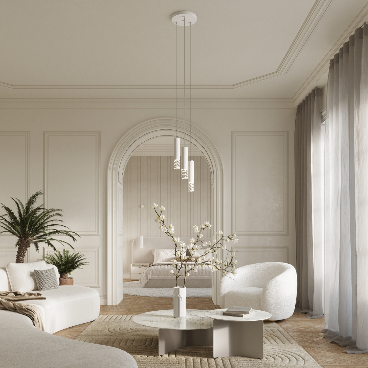 Sollux Lighting Liro lampa wisząca 3x10 W biała SL.1694