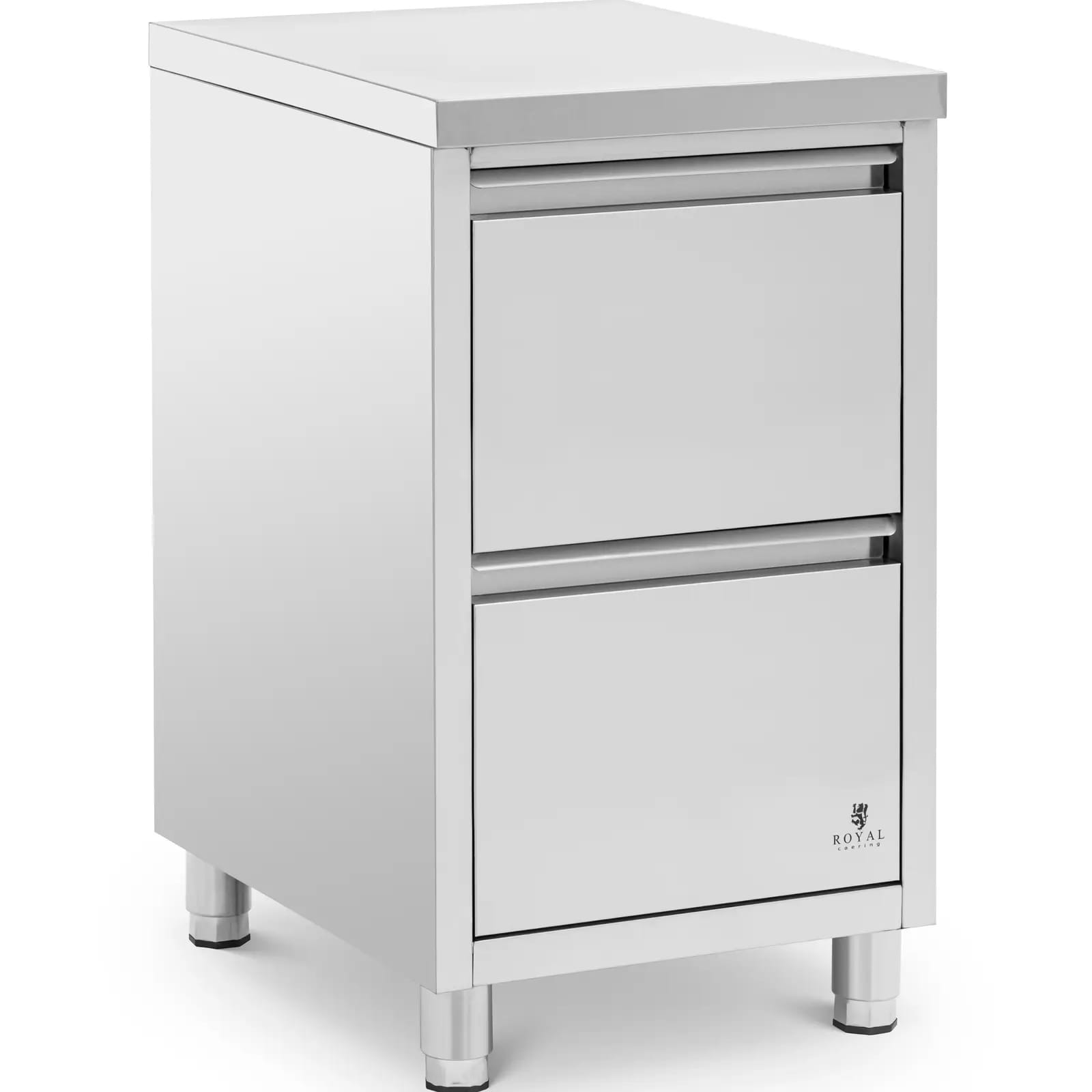 Szafka ze stali nierdzewnej z 2 szufladami | RCCD-2S