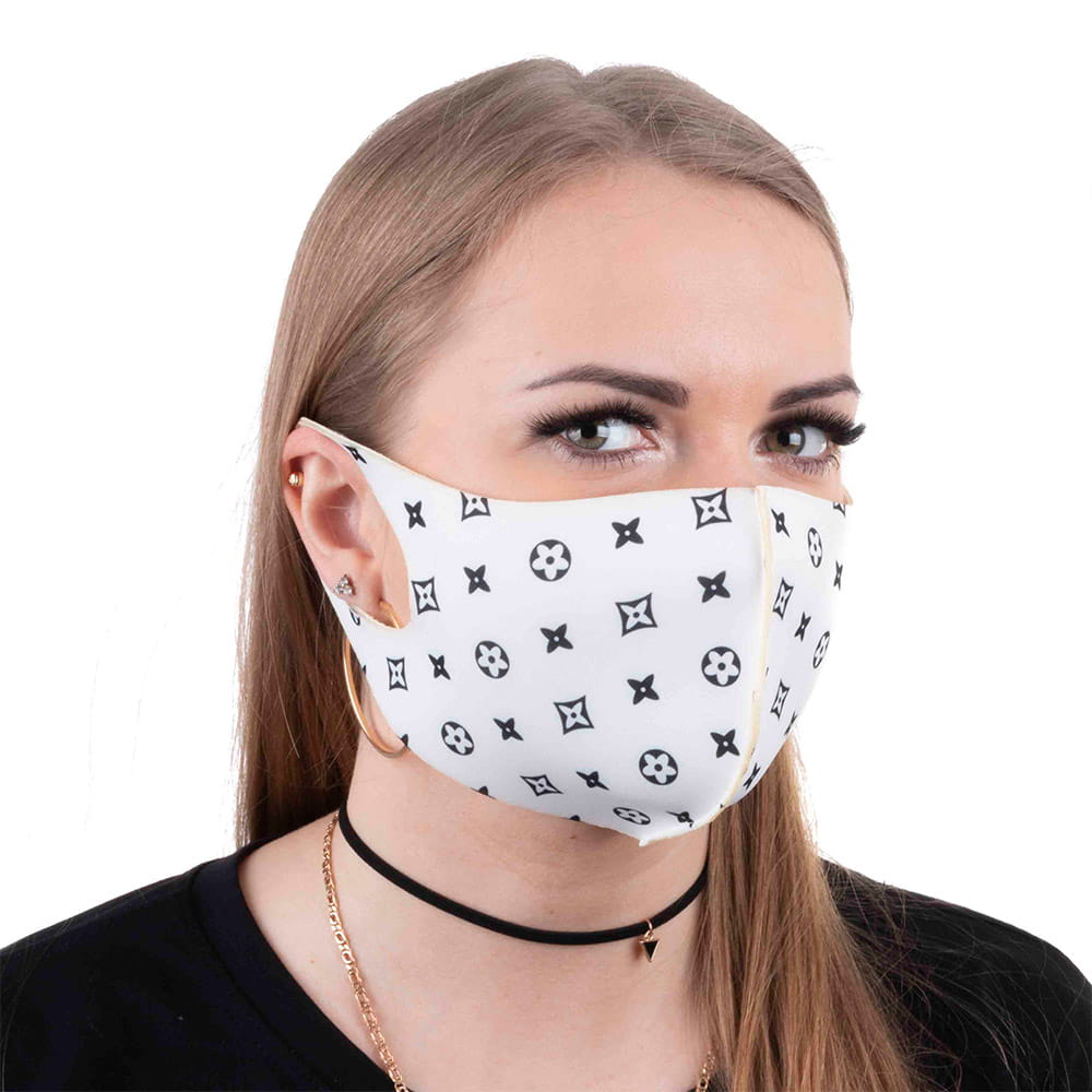 Maska maseczka ochronna wielokrotnego użytku neoprenowa piankowa Luis biała rozm L/XL 1 szt