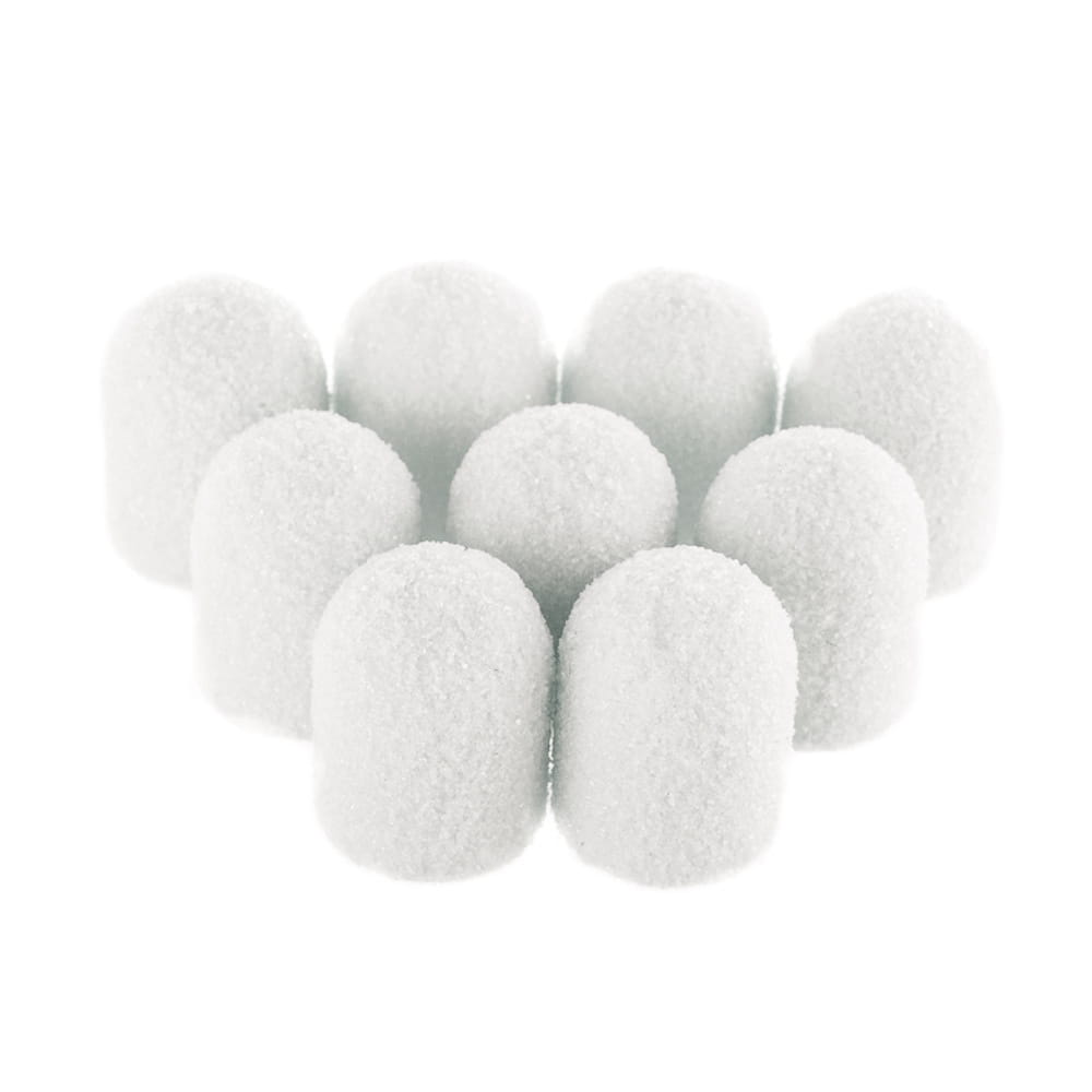 Kapturki do pedicure 7 mm gradacja 120 10 szt Fabric Podo AlleMed Biały White