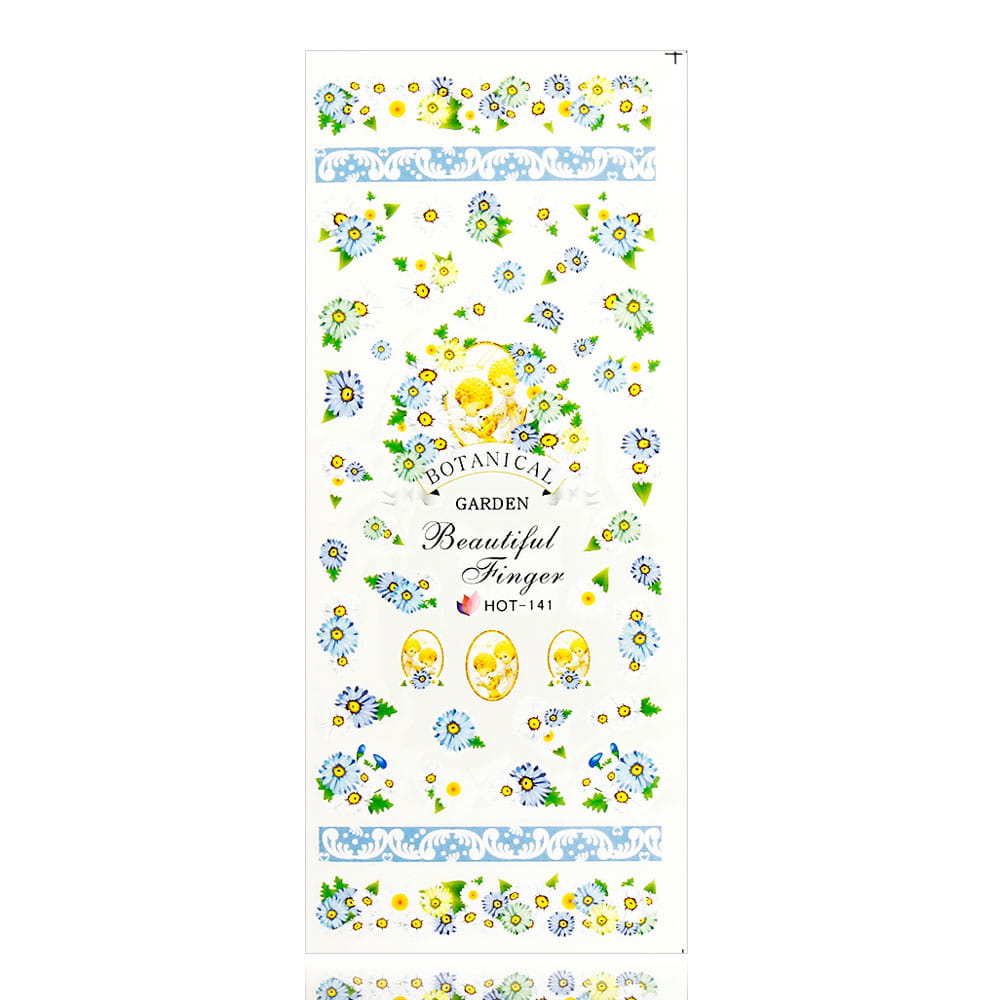 Naklejki wodne do paznokci arkusz 12,5 x 5,5 cm hot Nr 141