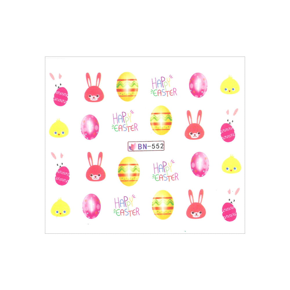 Naklejki wodne do paznokci wielkanocne BN-552