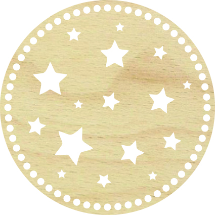 Baza dno koszyka okrągły koło do makramy gwiazdki prezent święta Boże Narodzenie 15cm, 5mm