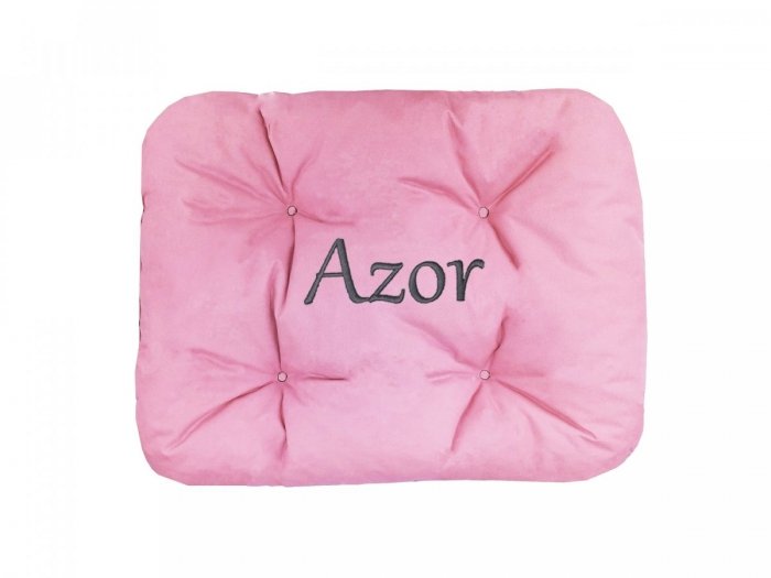 Legowisko Z IMIENIEM TWOJEGO PSA 60x50 cm - różowy