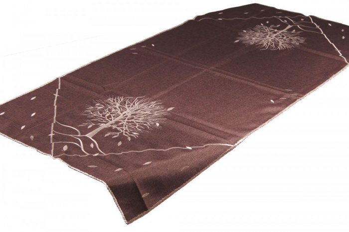 Obrus Haftowany Inez 150x260 cm kolor: brazowy